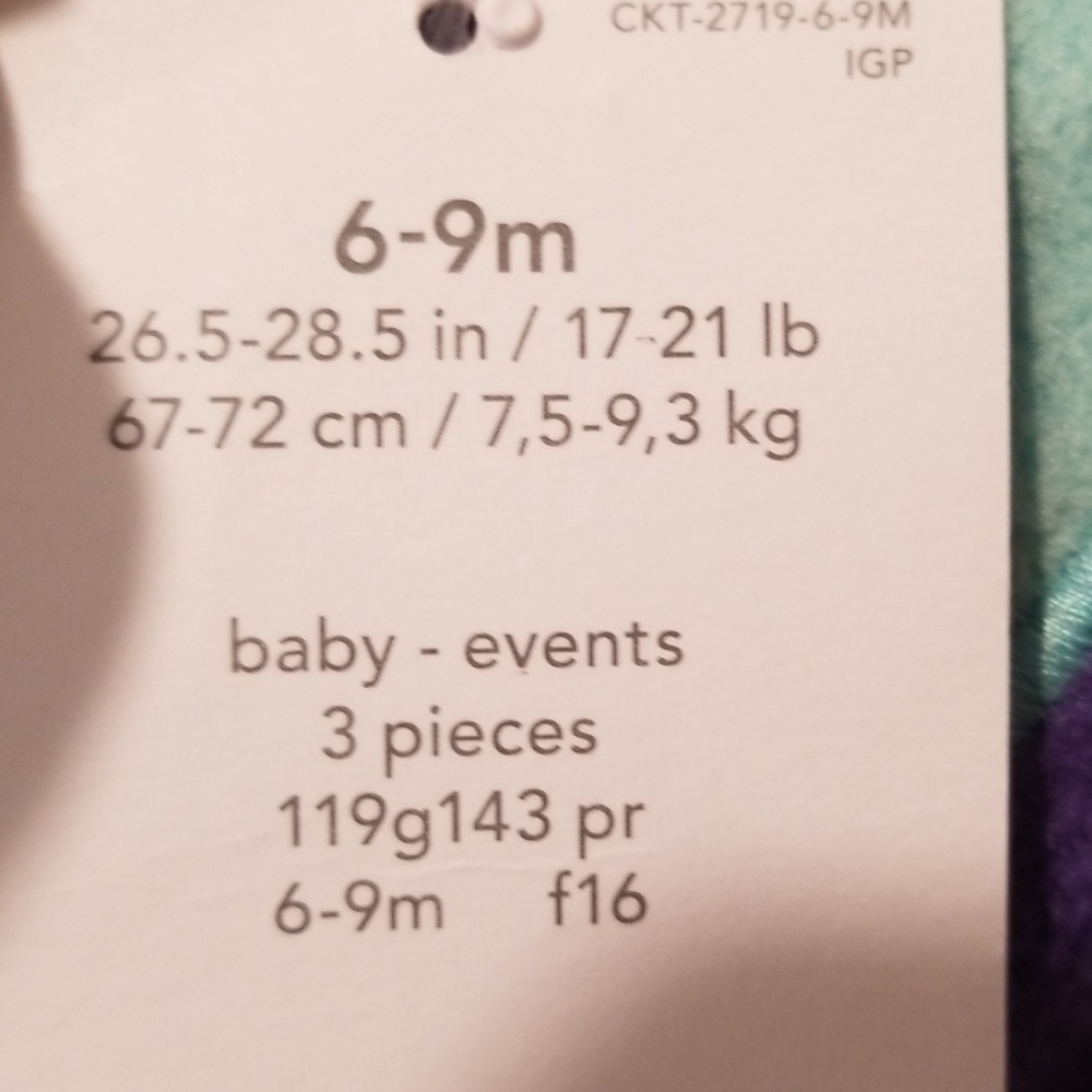 Carter's Butterfly Costume 3 piece  Halloween Costume 6 - 9 months - Picture 8 of 8